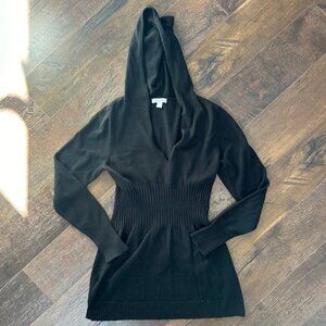 Women's Black Hooded Sweater